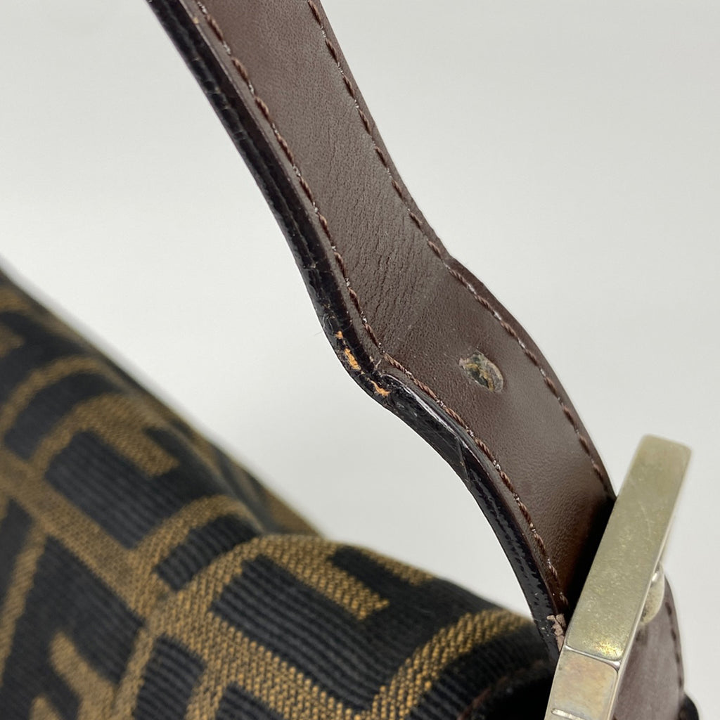 フェンディ ズッカ柄 ショルダーバッグ マンマバケット ワンショルダー ハンドバッグ ショルダーバッグ キャンバス ブラウン レディース 【中古】brbag