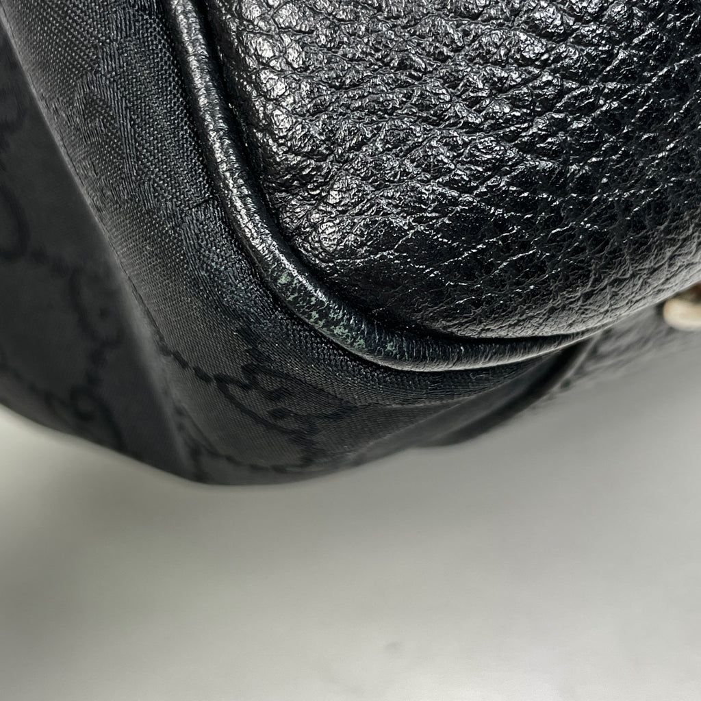 グッチ GG柄 トートバッグ ショルダーバッグ シェリーライン ウェブ トートバッグ ナイロン ブラック 293589 レディース 【中古】brbag