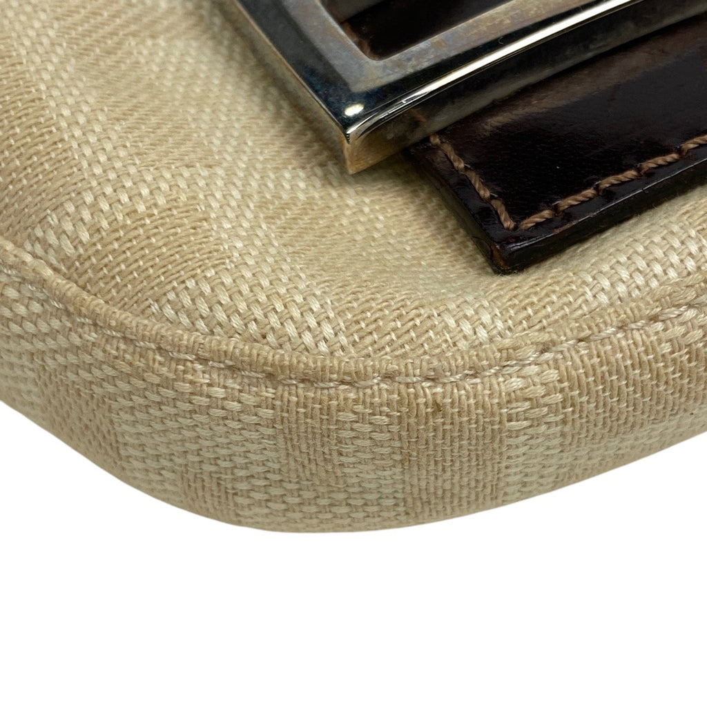 フェンディ ズッカ柄 ミニポーチ ハンドバッグ アクセサリーポーチ キャンバス ベージュ ブラウン 26673 レディース 【中古】brbag