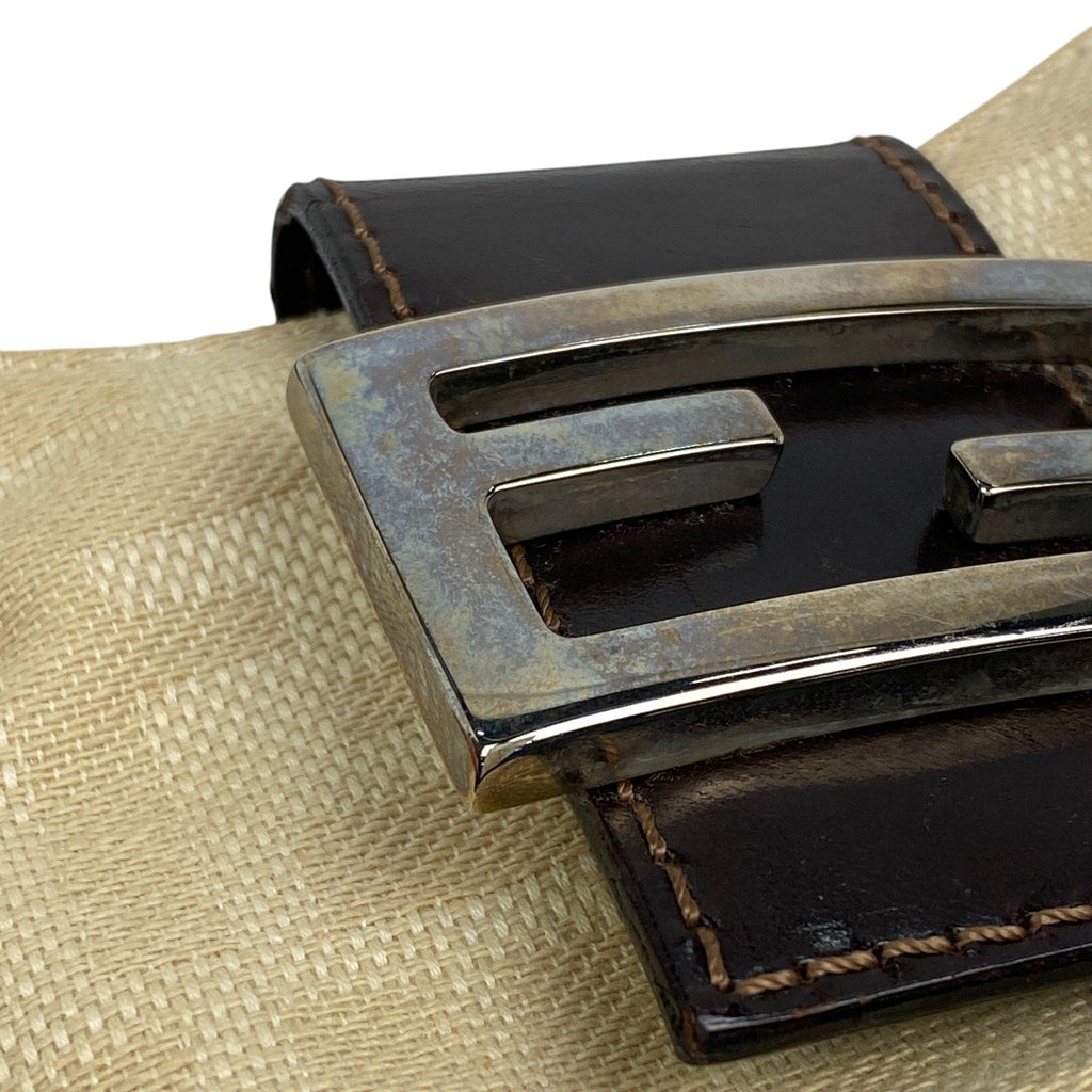 フェンディ ズッカ柄 ミニポーチ ハンドバッグ アクセサリーポーチ キャンバス ベージュ ブラウン 26673 レディース 【中古】brbag