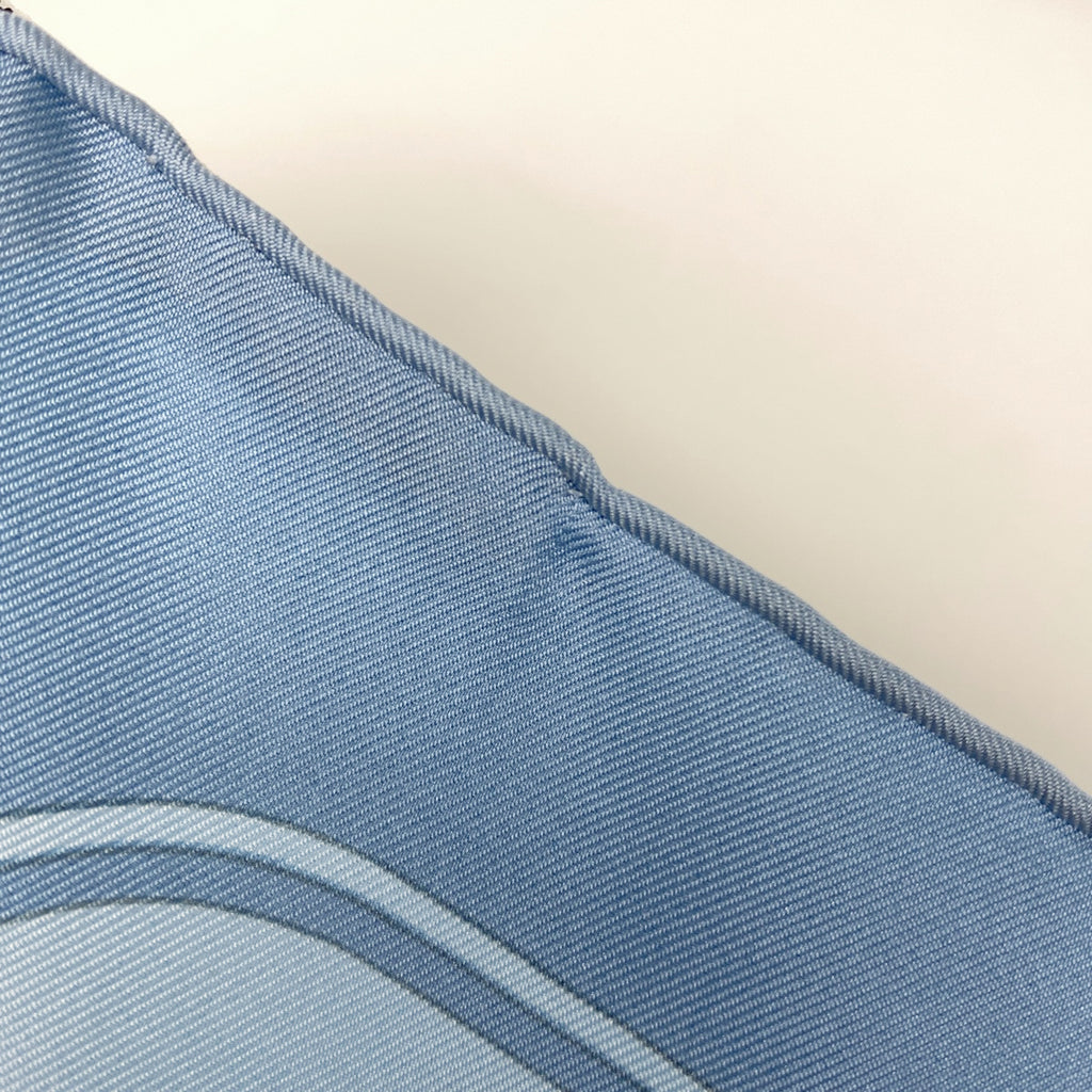 エルメス カレ 90 Flora Graeca ギリシャの花 スカーフ シルク ブルー マルチカラー レディース 【中古】brbag