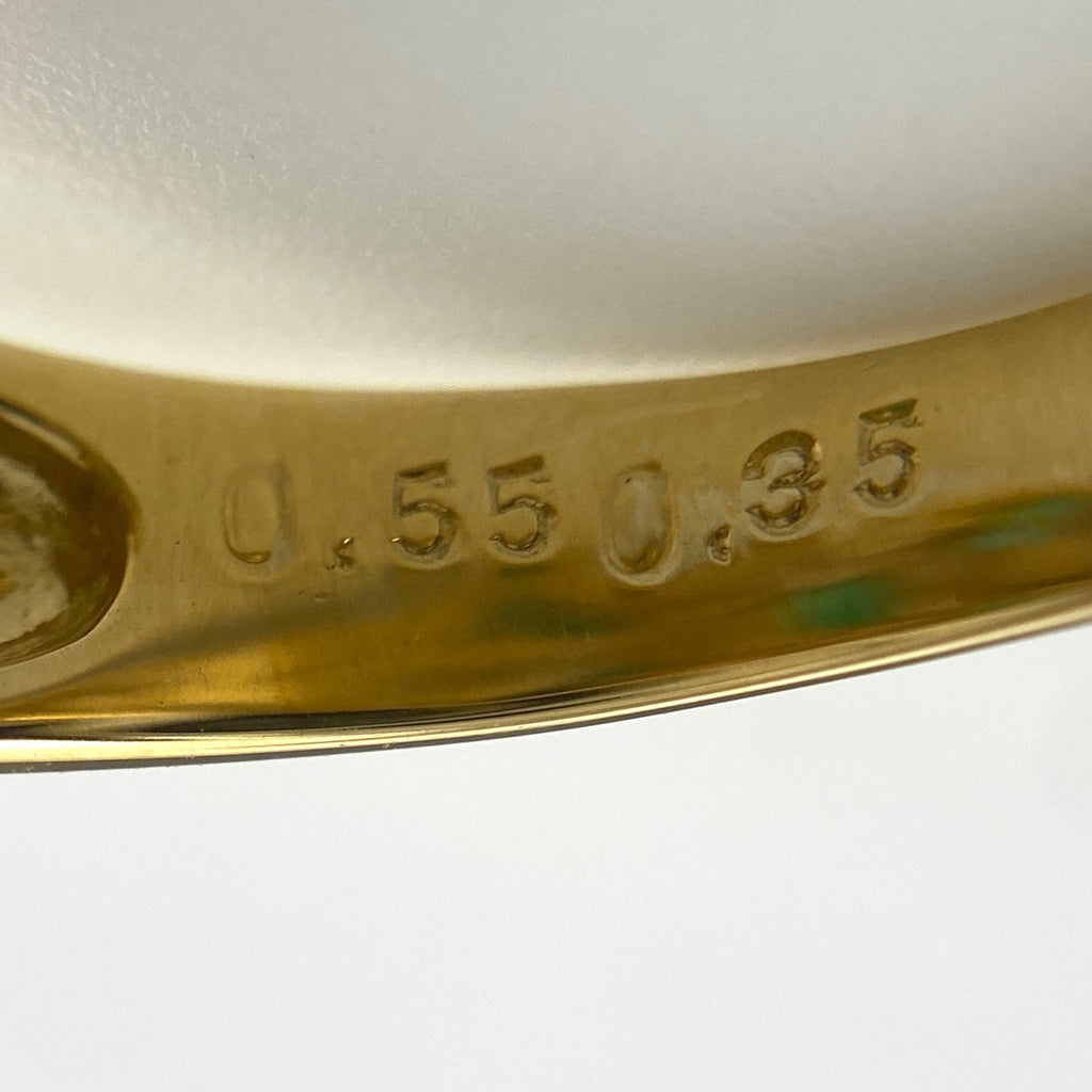 フラワーモチーフ デザインリング YG イエローゴールド 指輪 メレダイヤ エメラルド 花 リング 11号 K18 エメラルド ダイヤモンド レディース 【中古】nbjwl