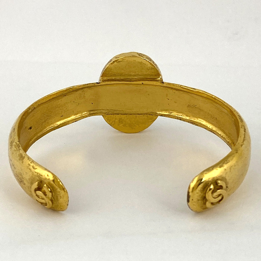 シャネル ココマーク バングル 腕輪 カラーストーン グリポア バングル GP ゴールド レディース 【中古】bracc