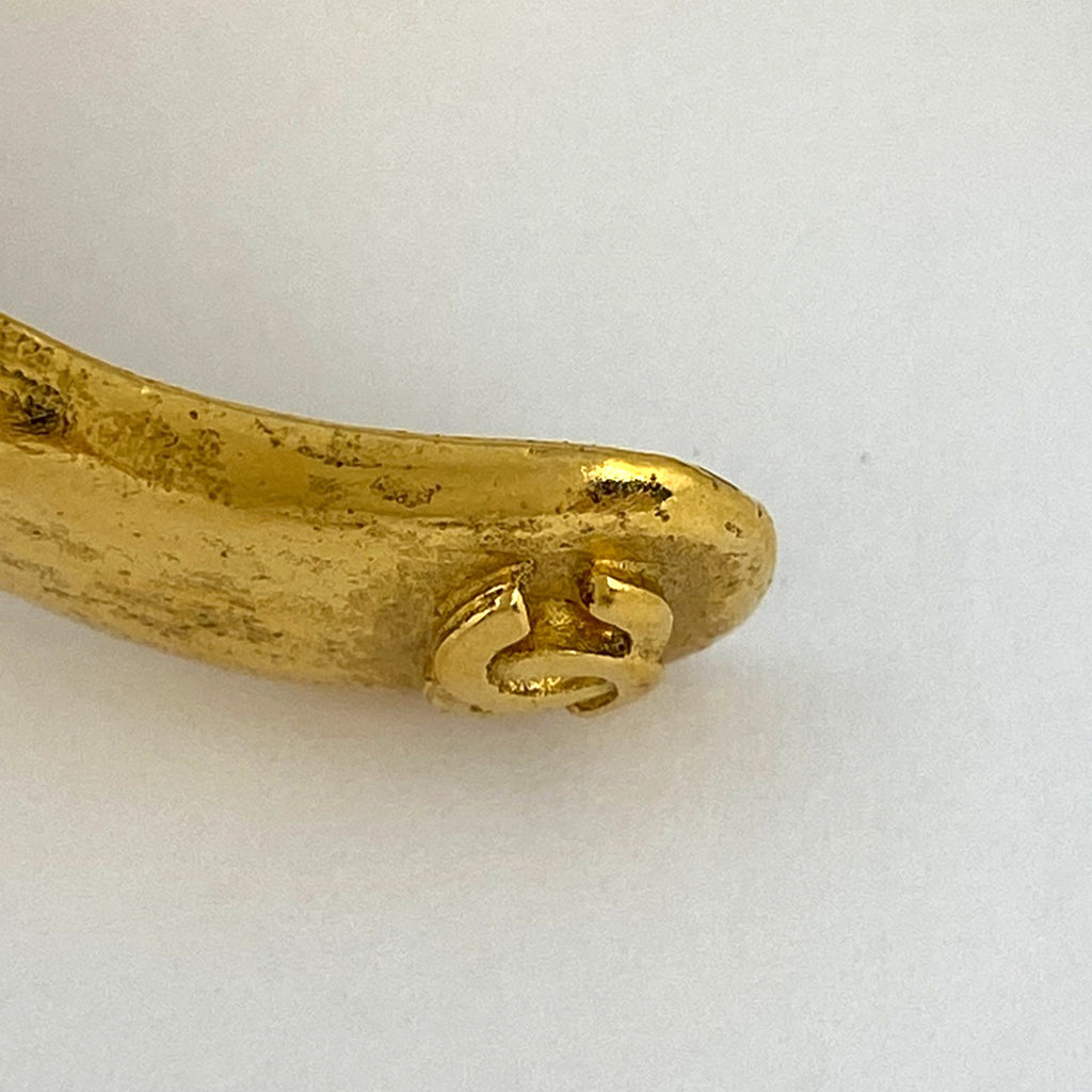 シャネル ココマーク バングル 腕輪 カラーストーン グリポア バングル GP ゴールド レディース 【中古】bracc