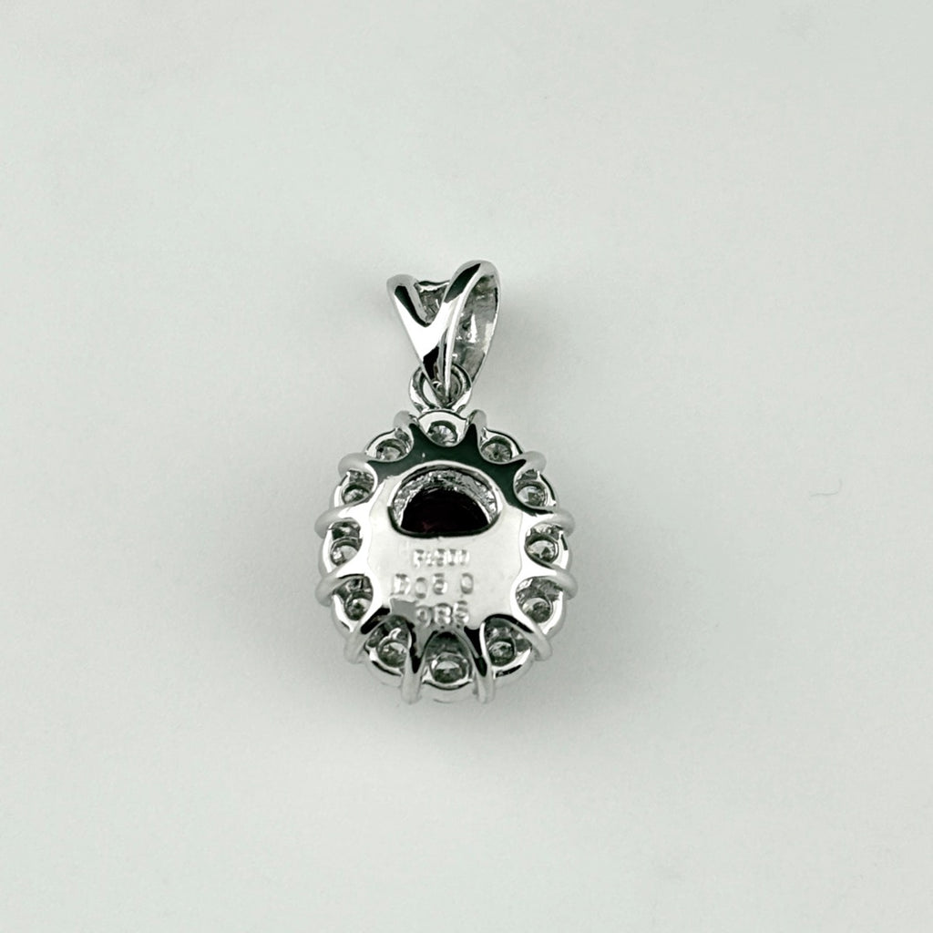 ルビー ペンダントトップ プラチナ メレダイヤ ペンダントトップ Pt900 ルビー ダイヤモンド レディース 【中古】nbjwl