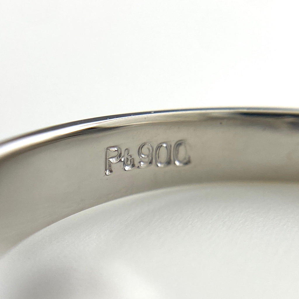 スターサファイア デザインリング プラチナ 指輪 メレダイヤ リング 10.5号 Pt900 スターサファイア レディース 【中古】nbjwl