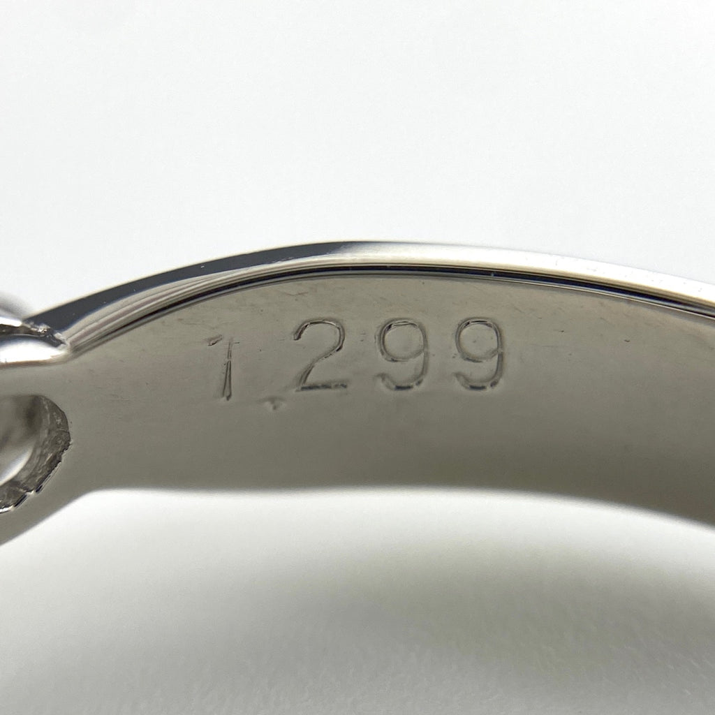 スターサファイア デザインリング プラチナ 指輪 メレダイヤ リング 10.5号 Pt900 スターサファイア レディース 【中古】nbjwl