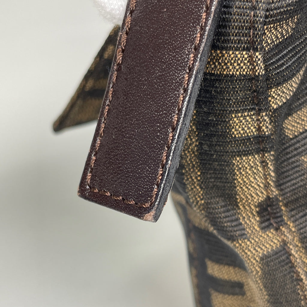 フェンディ ズッカ柄 マンマバゲット ハンドバッグ ワンショルダー 肩掛け ショルダーバッグ キャンバス ブラウン 26424 レディース 【中古】brbag