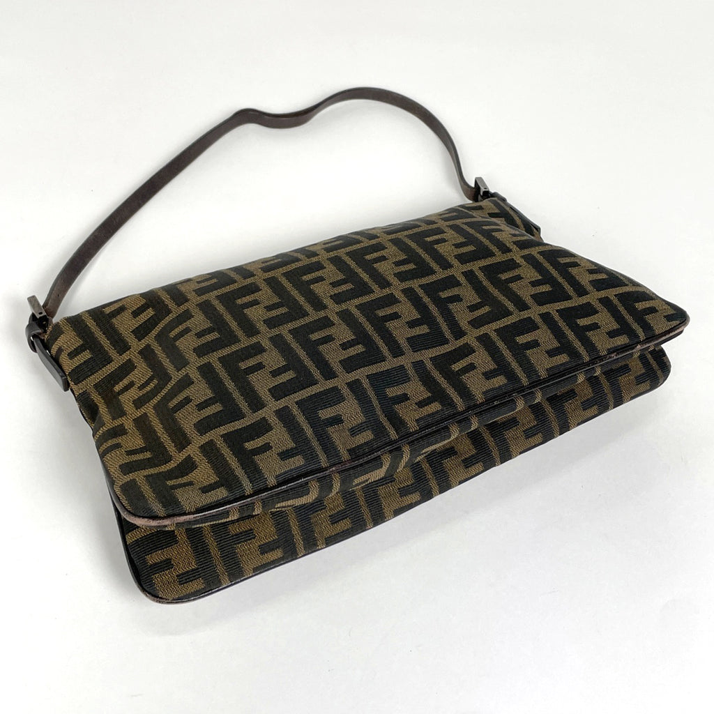 フェンディ ズッカ柄 ショルダーバッグ ハンドバッグ ワンショルダー ショルダーバッグ キャンバス ブラウン レディース 【中古】brbag