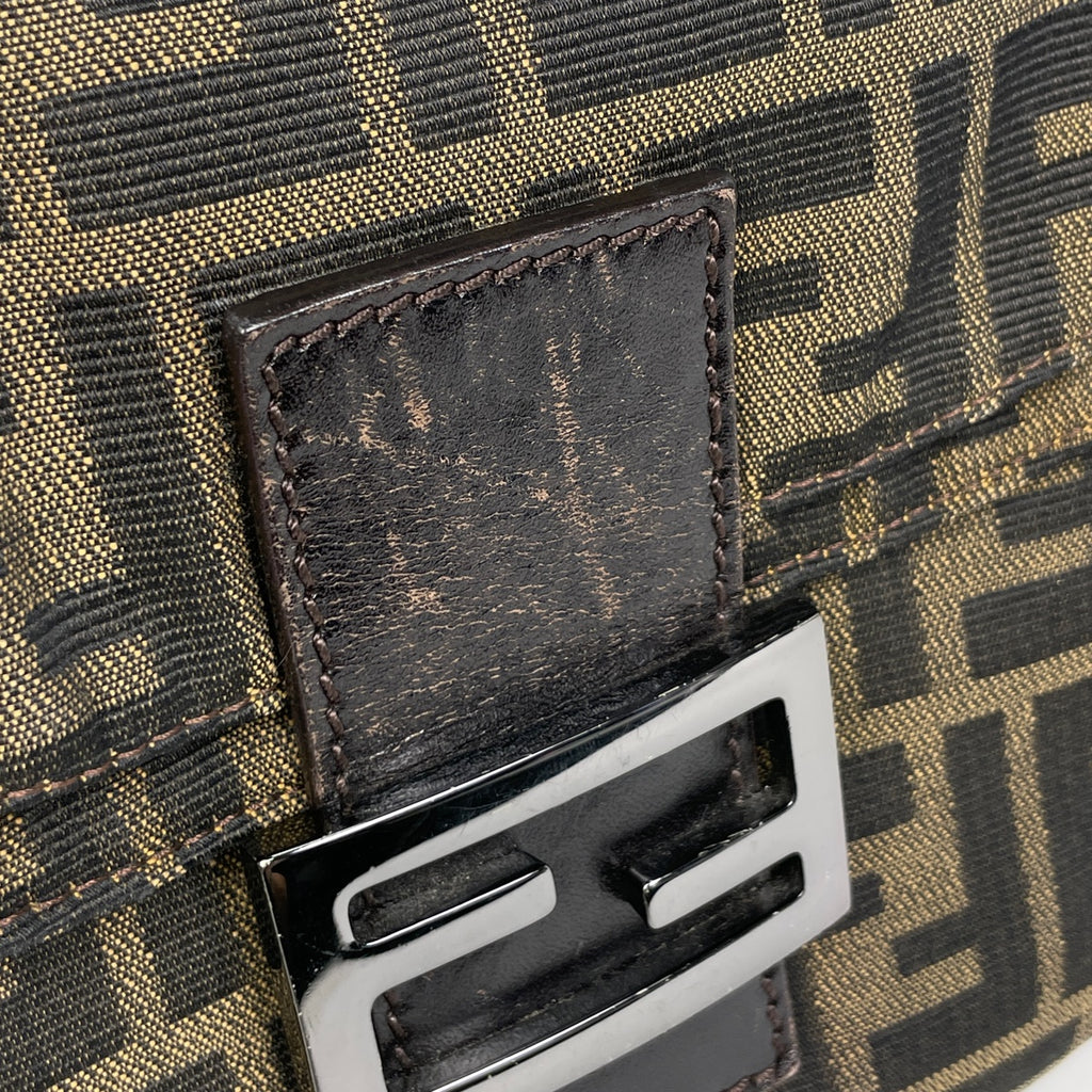 フェンディ ズッカ柄 ショルダーバッグ ハンドバッグ ワンショルダー ショルダーバッグ キャンバス ブラウン レディース 【中古】brbag