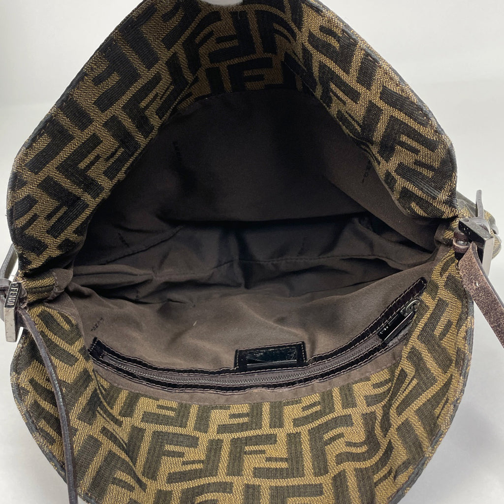 フェンディ ズッカ柄 ショルダーバッグ ハンドバッグ ワンショルダー ショルダーバッグ キャンバス ブラウン レディース 【中古】brbag