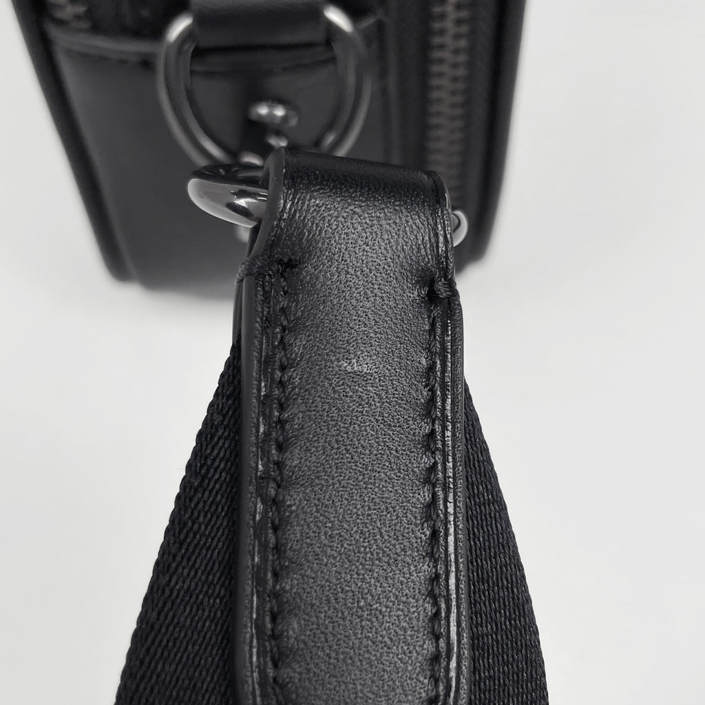 コーチ ワイアット クロスボディ バッグ シグネチャー ショルダーバッグ コーティングキャンバス ブラック グレー レディース 【中古】brbag