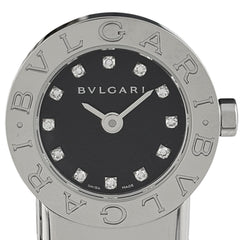 ブルガリ ブルガリブルガリ トゥボガス ダブルスパイラル BB191TS 腕時計 SS ダイヤモンド クォーツ ブラック レディース 時計 中古 wtcbb