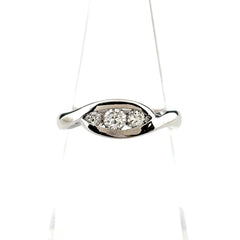 メレダイヤ デザインリング プラチナ 指輪 リング 9.5号 Pt900 ダイヤモンド レディース ノンブランドジュエリー 【中古】nbjwl