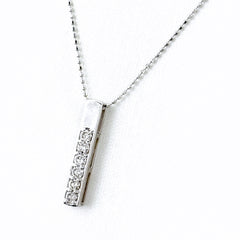 メレダイヤ デザインネックレス WG ホワイトゴールド ペンダント ネックレス K18 WG ダイヤモンド レディース ノンブランドジュエリー 【中古】nbjwl