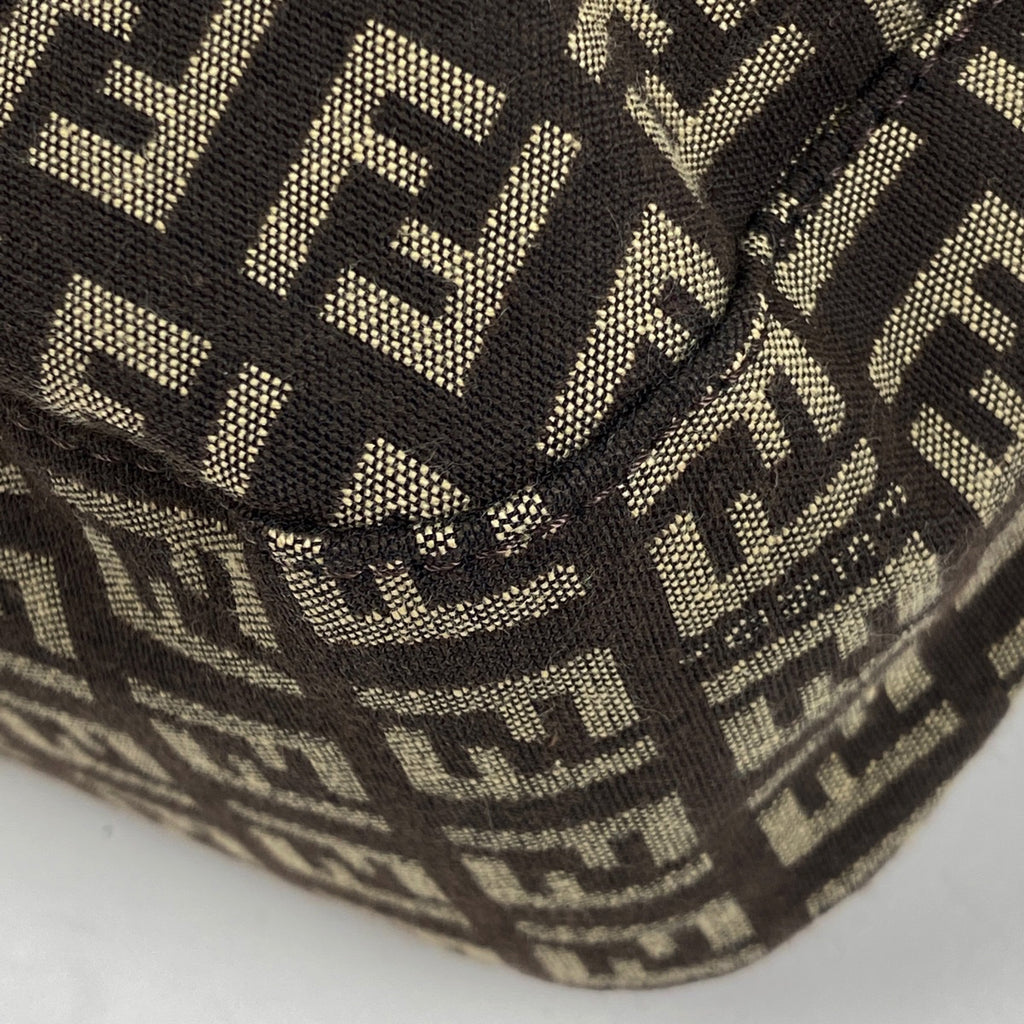 フェンディ ズッキーノ柄 ショルダーバッグ ロゴ ハンドバッグ 肩掛け ワンショルダー ショルダーバッグ キャンバス ブラウン 8BR036 レディース 【中古】brbag