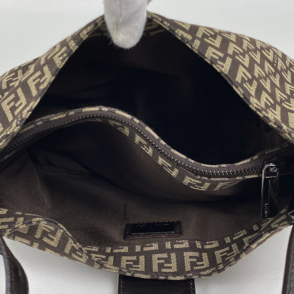 フェンディ ズッキーノ柄 ショルダーバッグ ロゴ ハンドバッグ 肩掛け ワンショルダー ショルダーバッグ キャンバス ブラウン 8BR036 レディース 【中古】brbag