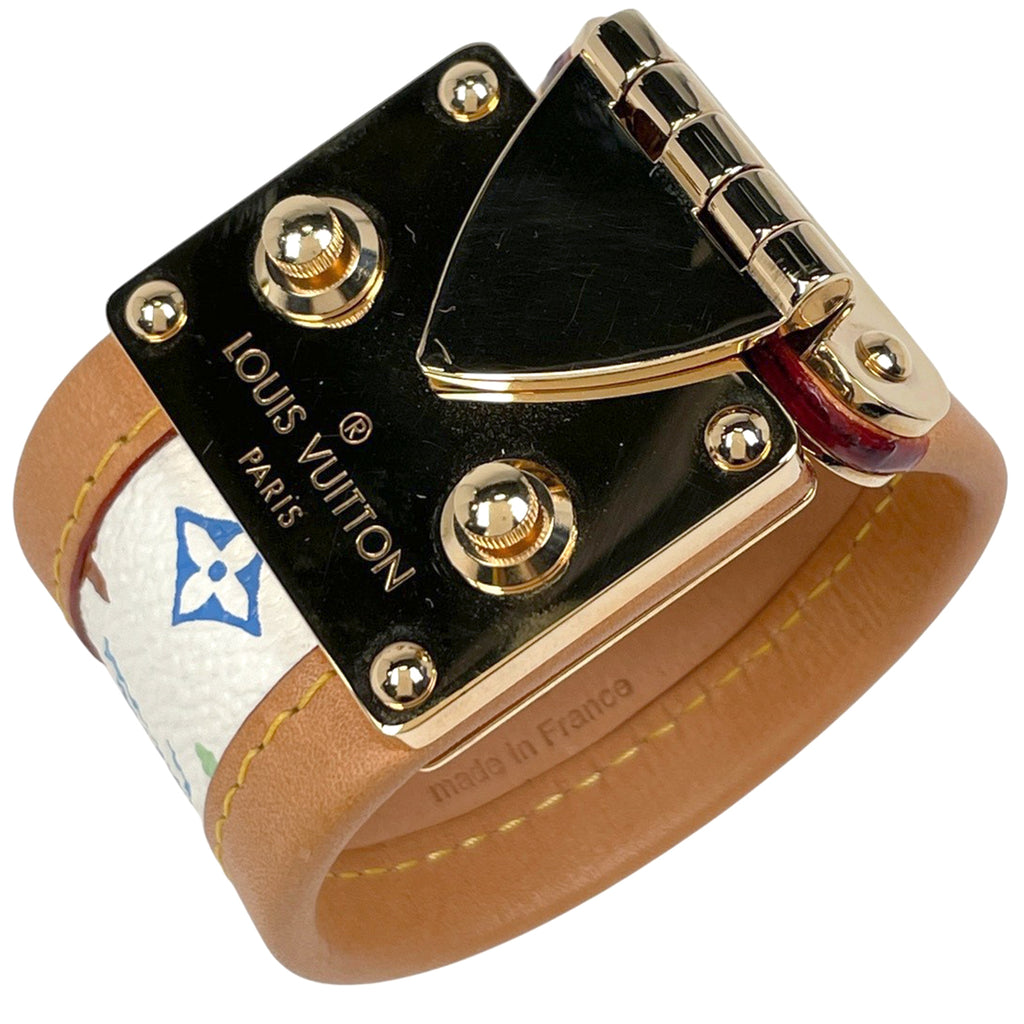 ルイ・ヴィトン ブラスレ セリュール 腕輪 バングル モノグラムマルチカラー ブロン(ホワイト) レディース 【中古】bracc