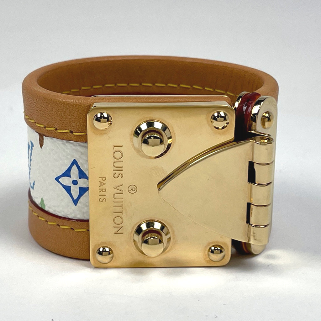 ルイ・ヴィトン ブラスレ セリュール 腕輪 バングル モノグラムマルチカラー ブロン(ホワイト) レディース 【中古】bracc