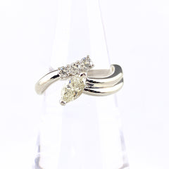 ダイヤモンド デザインリング プラチナ メレダイヤ 指輪 リング 11.5号 Pt900 ダイヤモンド レディース 【中古】nbjwl