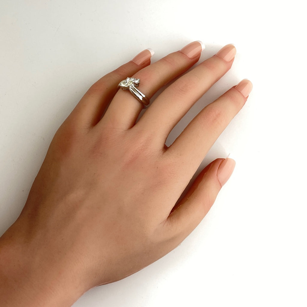 ダイヤモンド デザインリング プラチナ メレダイヤ 指輪 リング 11.5号 Pt900 ダイヤモンド レディース 【中古】nbjwl