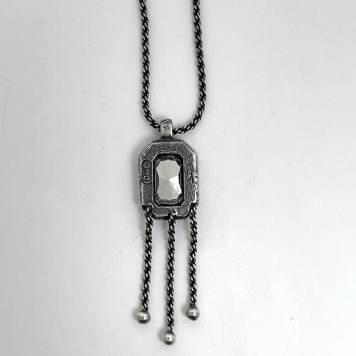 クリスチャンディオール カラーストーン デザイン ネックレス スイング