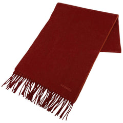 エルメス ロゴ マフラー フリンジ マフラー カシミヤ レッド レディース 【中古】brbag