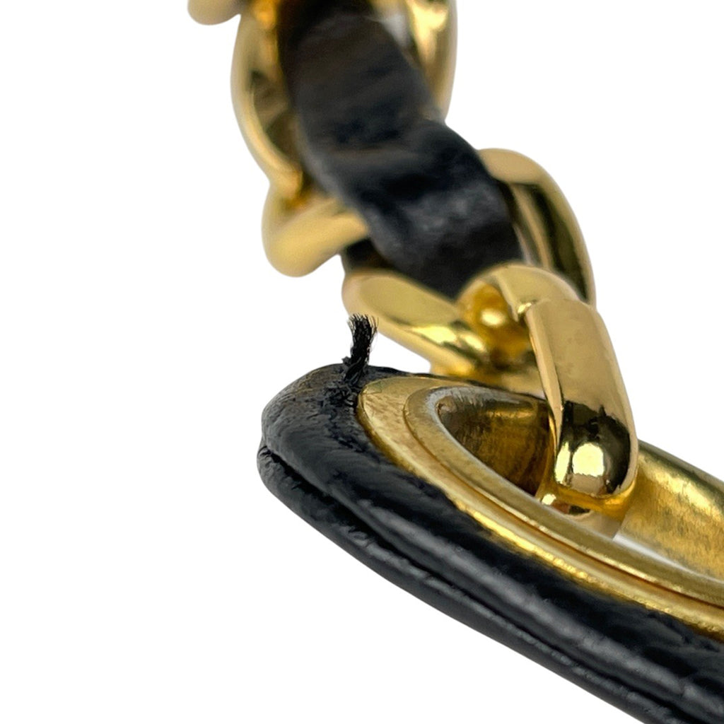 シャネル ロゴ チェーン トートバッグ 肩掛け ショルダーバッグ トートバッグ キャビアスキン ブラック レディース 【中古】brbag