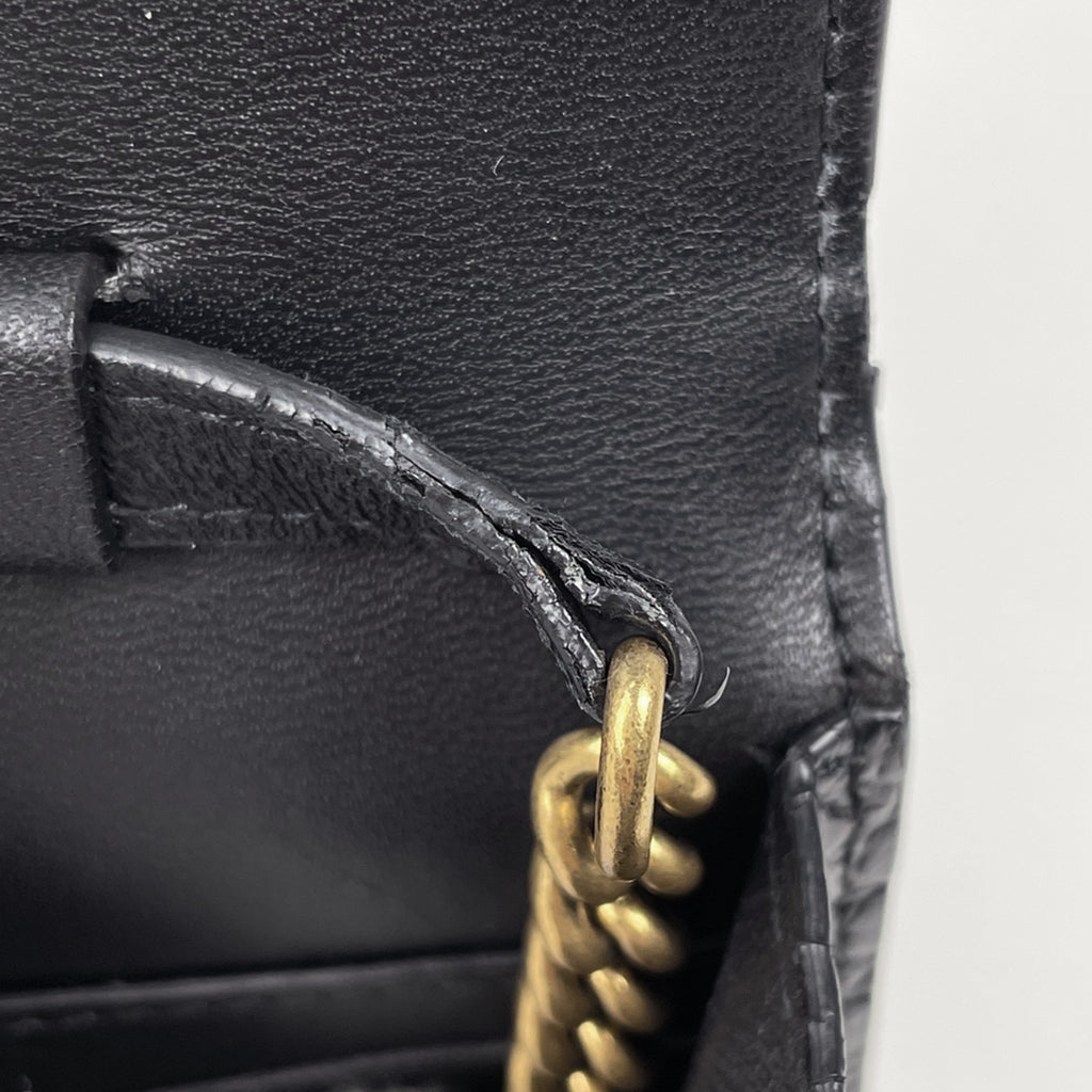 バレンシアガ ビードット チェーン ショルダーバッグ ロゴ B. ショルダーバッグ レザー ブラック 593615 レディース 【中古】brbag