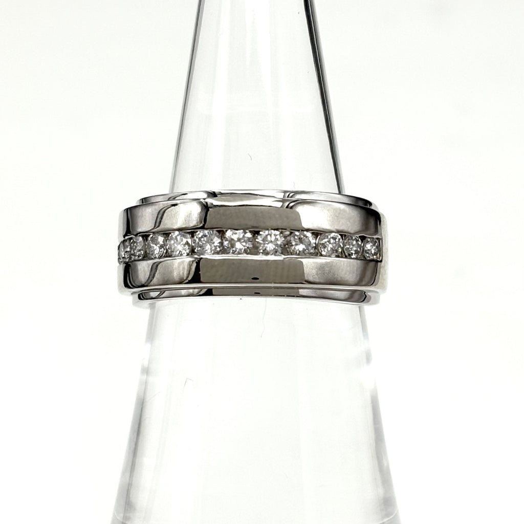 メレダイヤ デザインリング プラチナ 指輪 リング 13号 Pt900 ダイヤモンド レディース 【中古】nbjwl