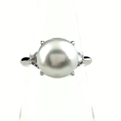 パール Pt900 リング 11.5号 10.6mm レディース ノンブランドジュエリー 中古 nbjwl