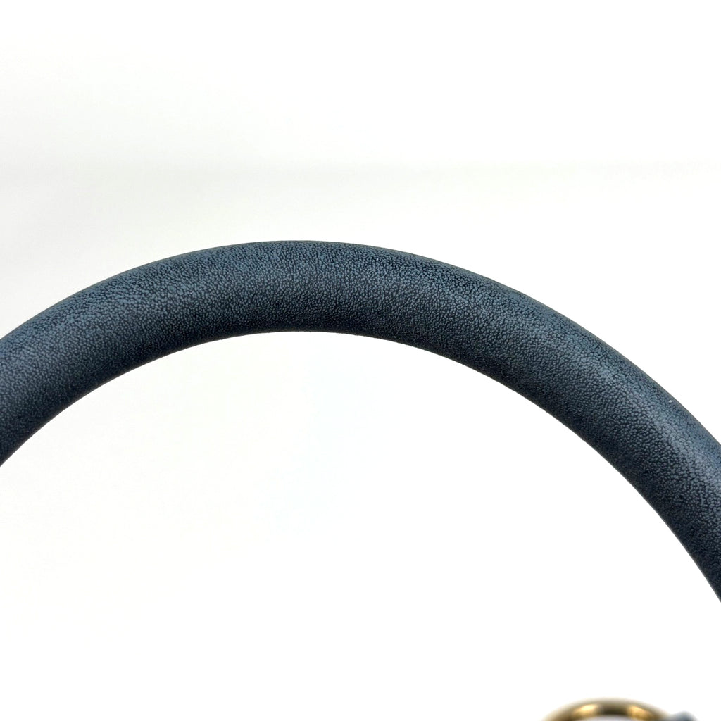 ロエベ アマソナ28 アナグラム ハンドバッグ レザー ライトブルー レディース 中古 brbag