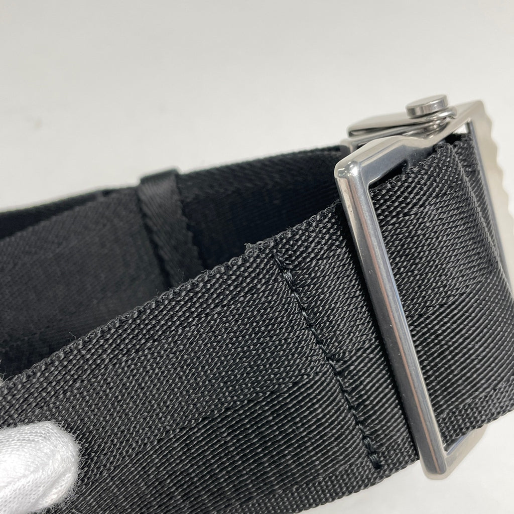 ボッテガヴェネタ イントレチャート ウエストバッグ ウエストポーチ ボディバッグ レザー ブラック レディース 【中古】brbag