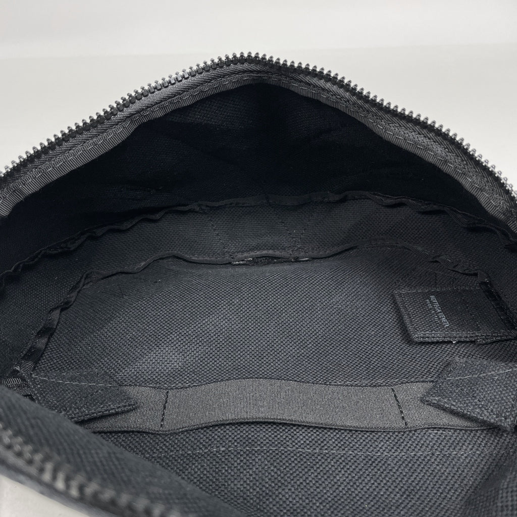 ボッテガヴェネタ イントレチャート ウエストバッグ ウエストポーチ ボディバッグ レザー ブラック レディース 【中古】brbag