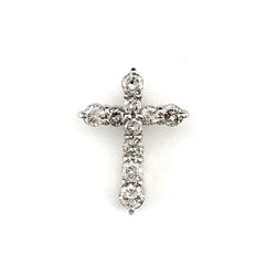 クロスモチーフ ペンダントトップ プラチナ メレダイヤ 十字架 ペンダントトップ Pt900 ダイヤモンド レディース ノンブランドジュエリー 【中古】nbjwl