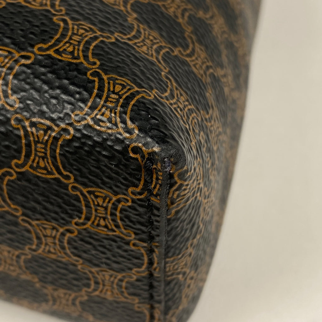 セリーヌ マカダム柄 ハンドバッグ トートバッグ ハンドバッグ コーティングキャンバス ブラック レディース 【中古】brbag