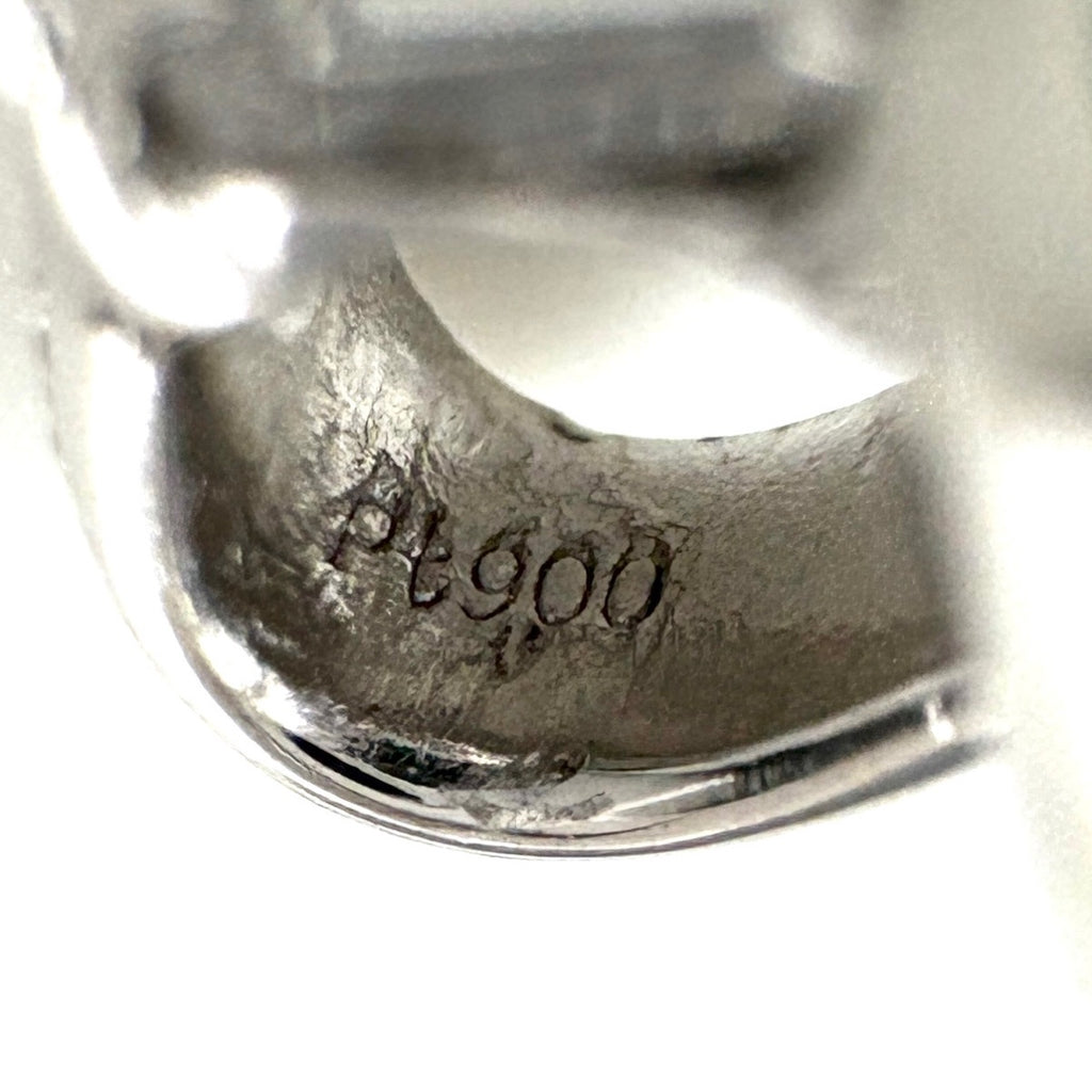 エメラルド デザインペンダントトップ プラチナ メレダイヤ ハートモチーフ ペンダントトップ Pt900 エメラルド ダイヤモンド レディース ノンブランドジュエリー 【中古】nbjwl