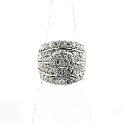 メレダイヤ デザインリング プラチナ 指輪 リング 16号 Pt900 ダイヤモンド レディース ノンブランドジュエリー 【中古】nbjwl