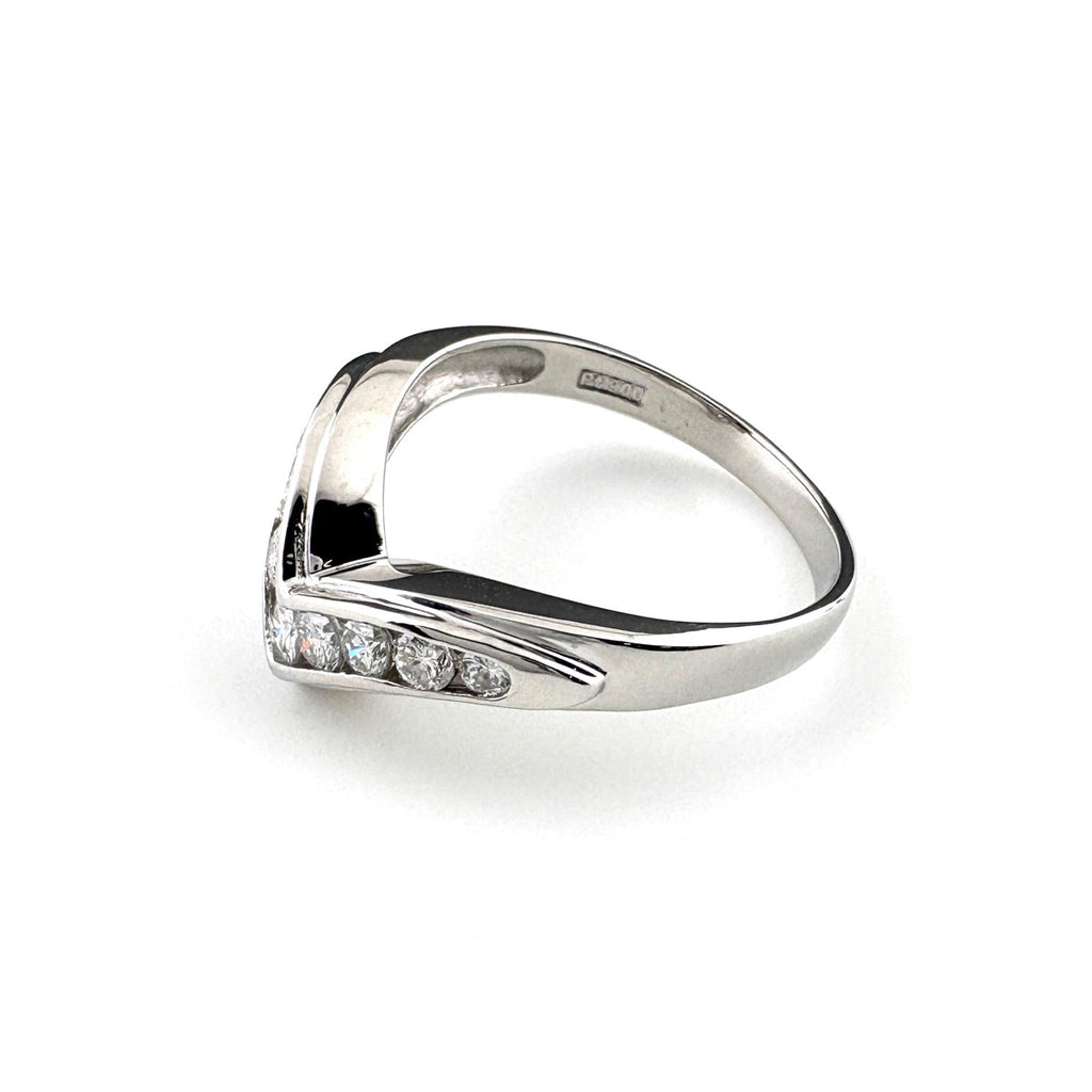 メレダイヤ デザインリング プラチナ 指輪 リング 12号 Pt900 ダイヤモンド レディース 【中古】nbjwl