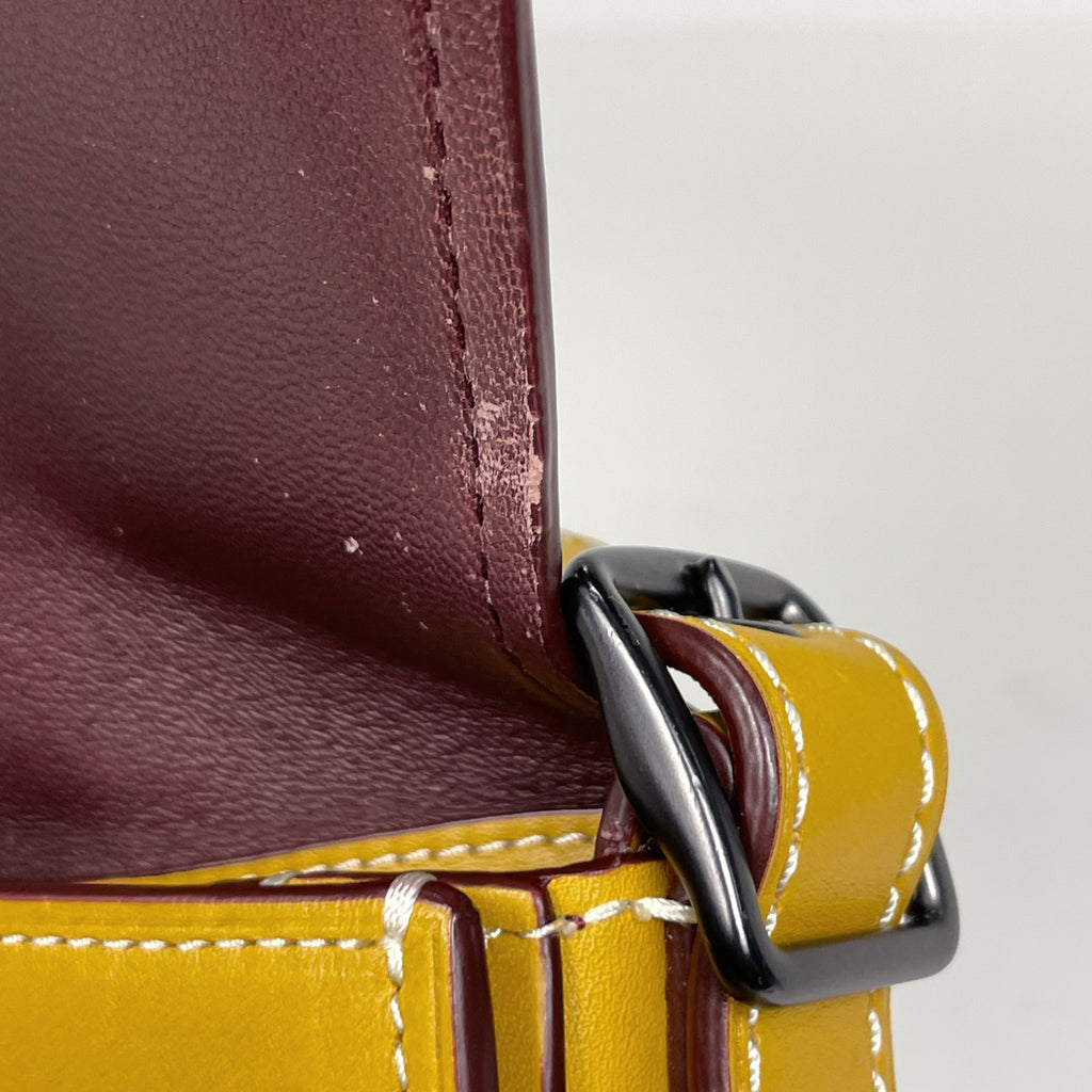 コーチ レザー ショルダーバッグ 斜め掛け ショルダーバッグ レザー イエロー 55036 レディース 【中古】brbag