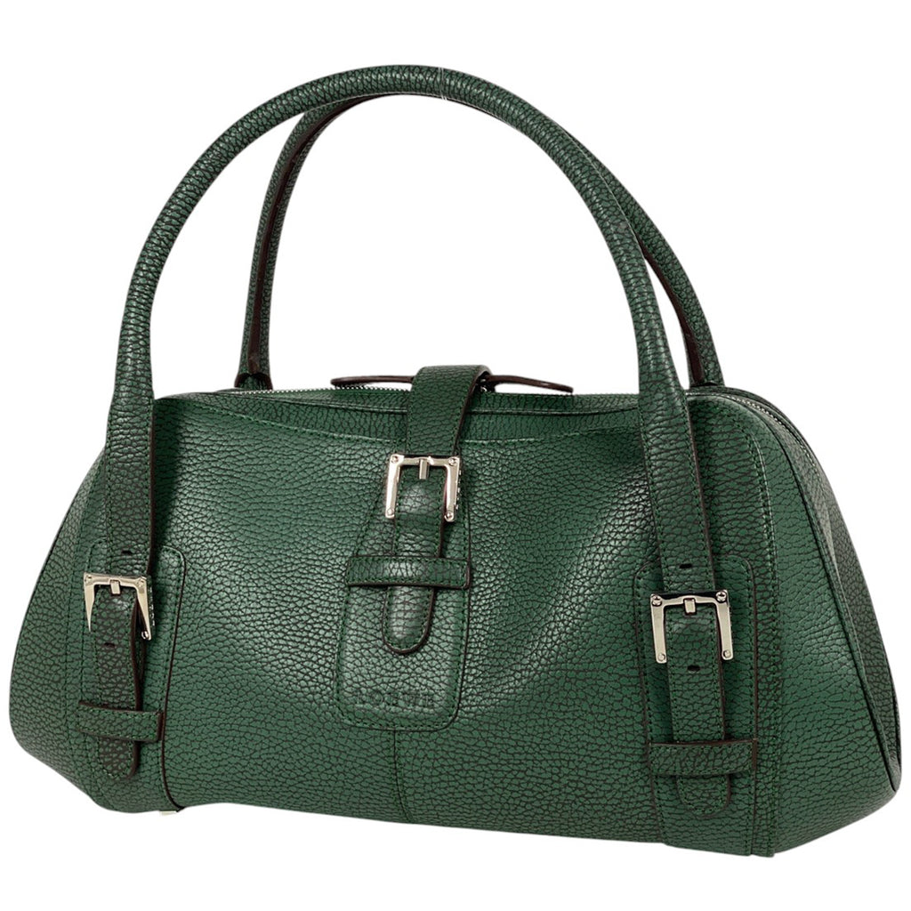 ロエベ ロゴ ハンドバッグ 手提げ ハンドバッグ レザー グリーン レディース 【中古】brbag