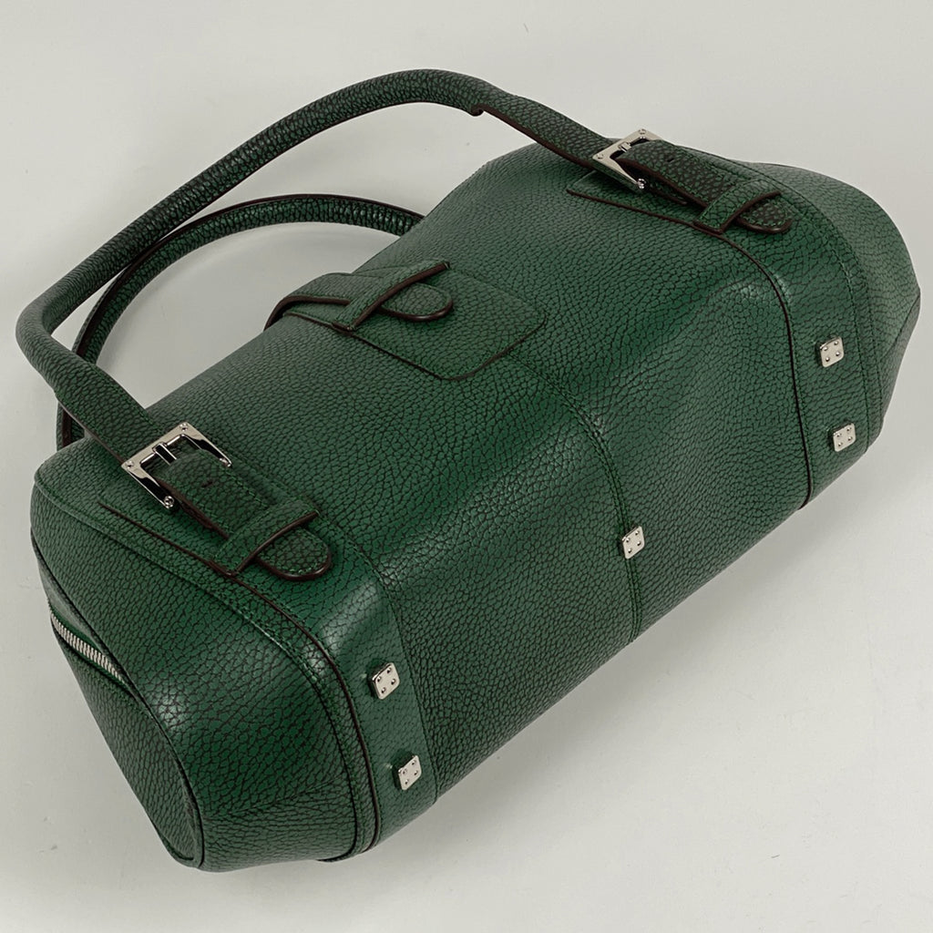 ロエベ ロゴ ハンドバッグ 手提げ ハンドバッグ レザー グリーン レディース 【中古】brbag