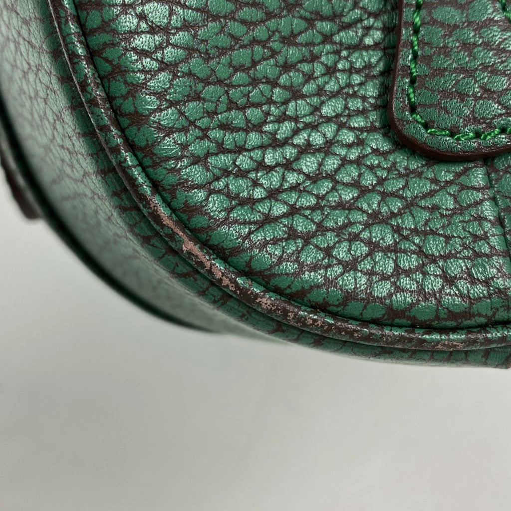 ロエベ ロゴ ハンドバッグ 手提げ ハンドバッグ レザー グリーン レディース 【中古】brbag