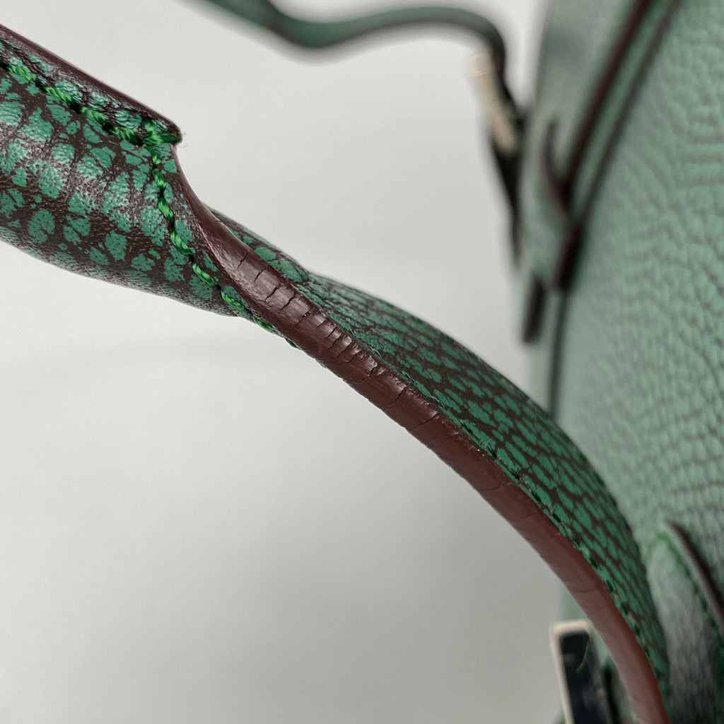 ロエベ ロゴ ハンドバッグ 手提げ ハンドバッグ レザー グリーン レディース 【中古】brbag