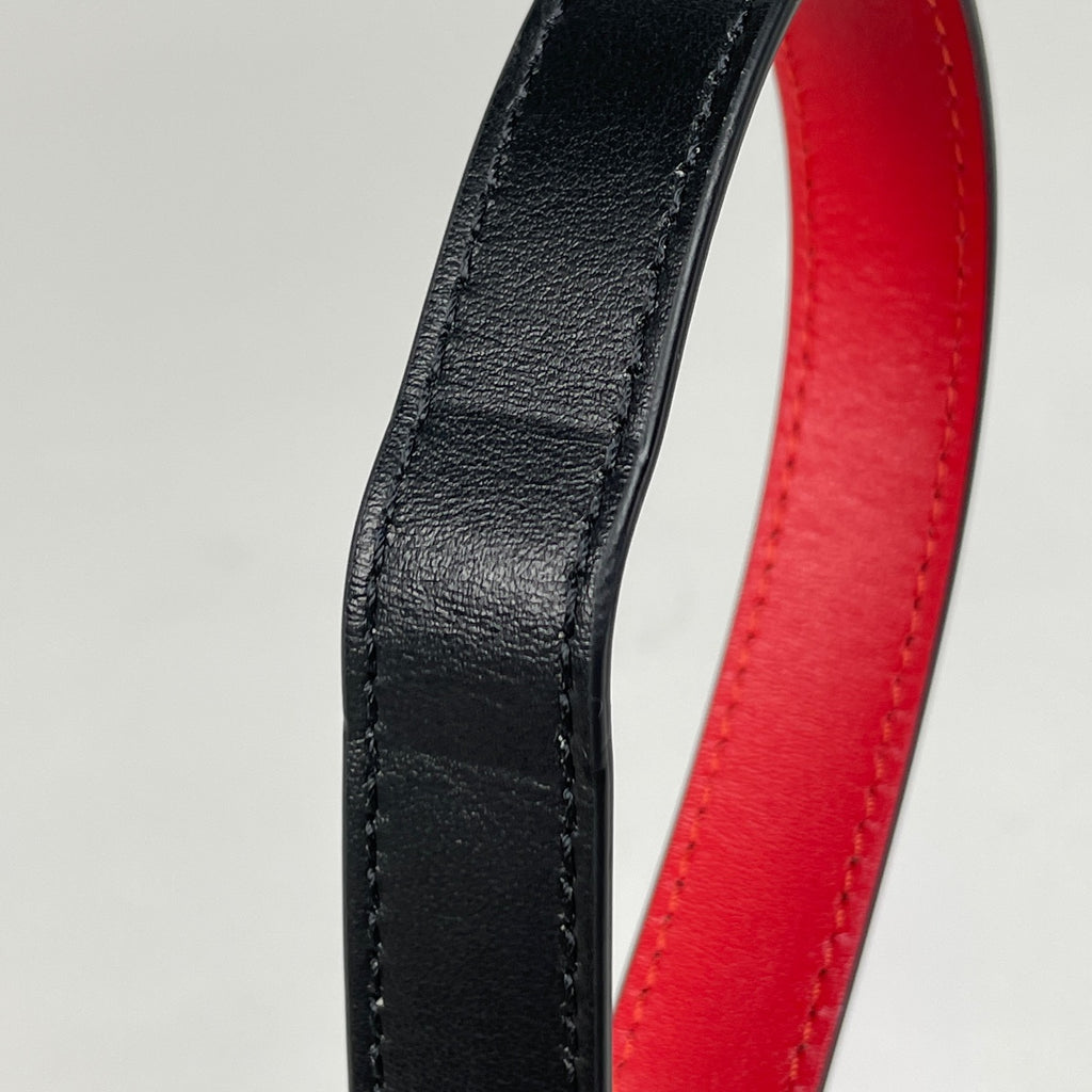 クリスチャンルブタン ロゴ ショルダーバッグ ベンチリポーター スパイク スタッズ ショルダーバッグ レザー ブラック レディース 【中古】brbag