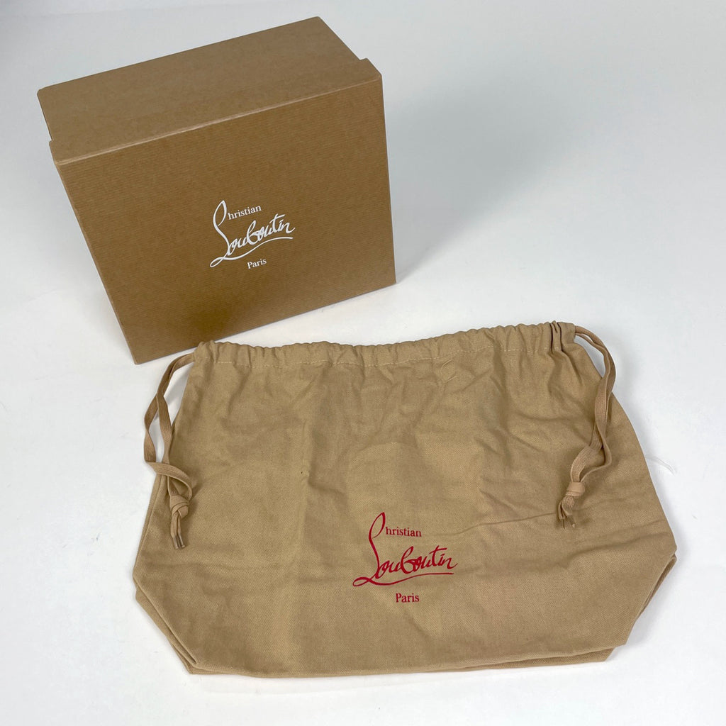 クリスチャンルブタン ロゴ ショルダーバッグ ベンチリポーター スパイク スタッズ ショルダーバッグ レザー ブラック レディース 【中古】brbag