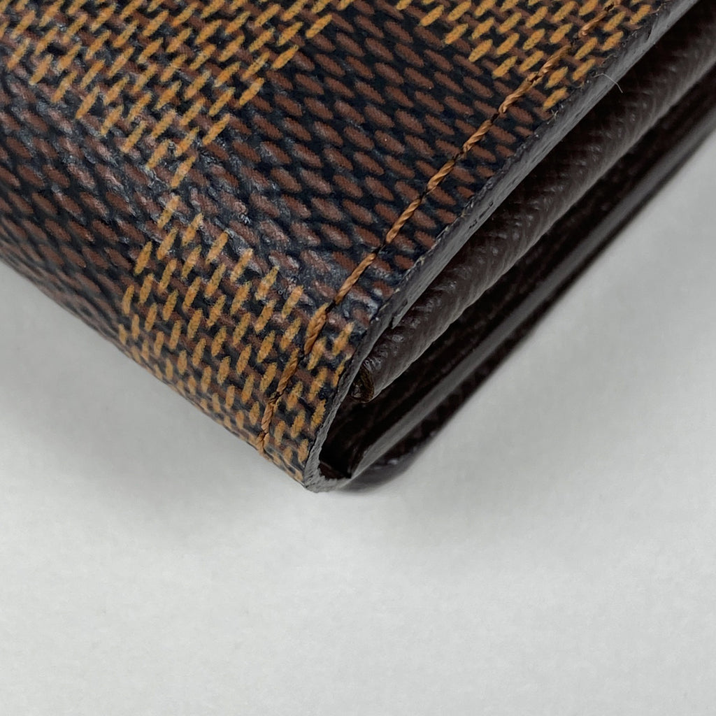 ルイ・ヴィトン ポルトフォイユ トレゾール 二つ折り財布 ダミエ ブラウン N61736 レディース 【中古】brbag