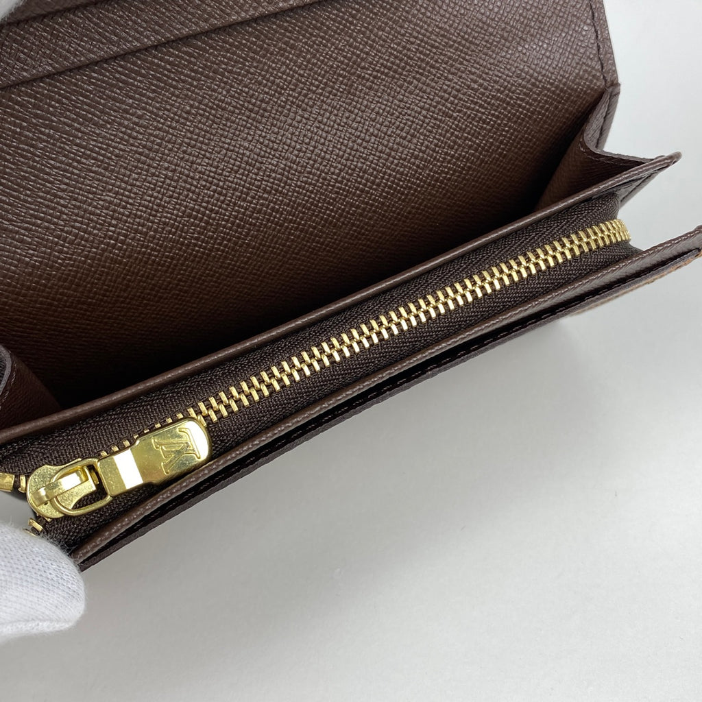 ルイ・ヴィトン ポルトフォイユ トレゾール 二つ折り財布 ダミエ ブラウン N61736 レディース 【中古】brbag