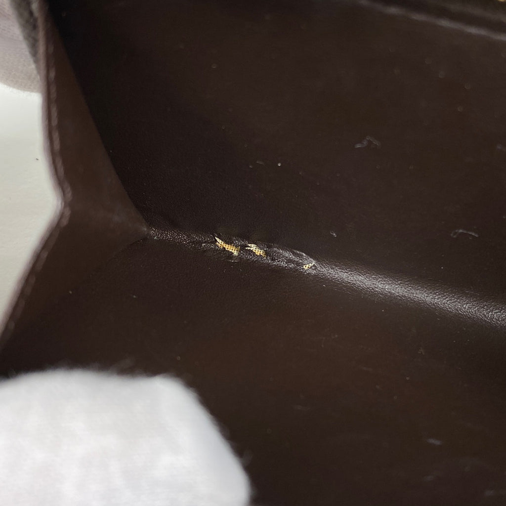 ルイ・ヴィトン ポルトフォイユ トレゾール 二つ折り財布 ダミエ ブラウン N61736 レディース 【中古】brbag