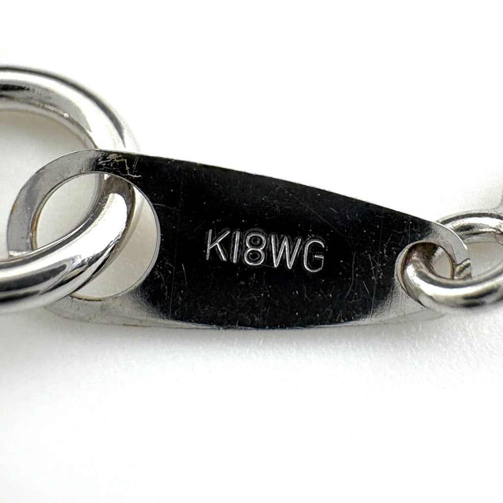 メレダイヤ デザインネックレス WG ホワイトゴールド ペンダント ネックレス K18 WG ダイヤモンド レディース ノンブランドジュエリー 【中古】nbjwl